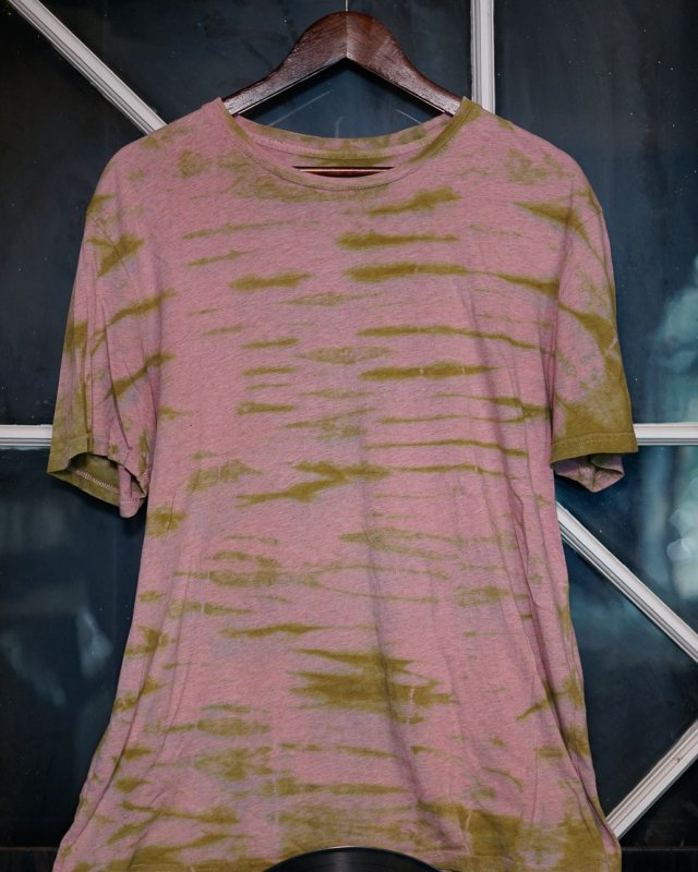 T-shirt tie dye rose/vert
