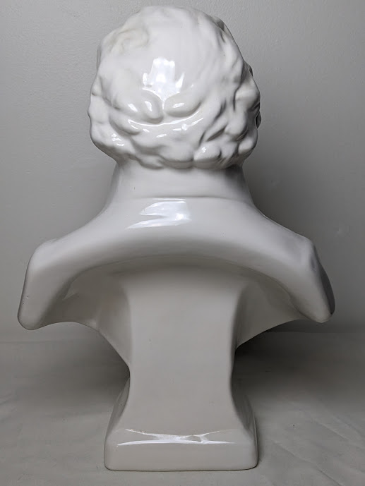 Buste de Beethoven – Céramique blanche signée Manon – 30 cm - 3