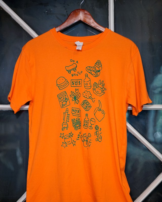 T-shirt Do a kick flip Orange (SubRiver Records)
