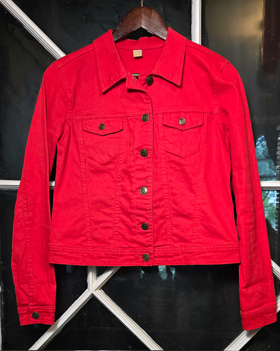 Veste de jeans patch Medusa peint à la main - Image 2