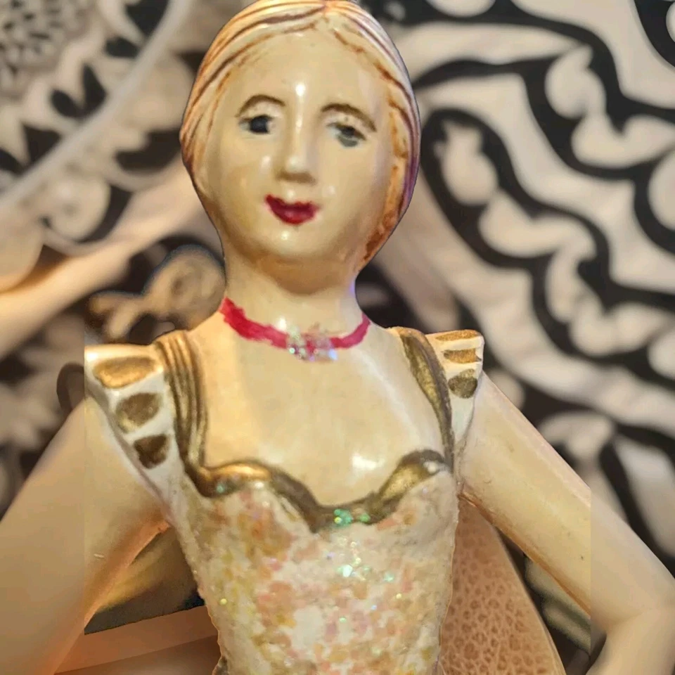 Lampe figurine ballerine vintage 1940-50 chalkware laiton 31cm - 5