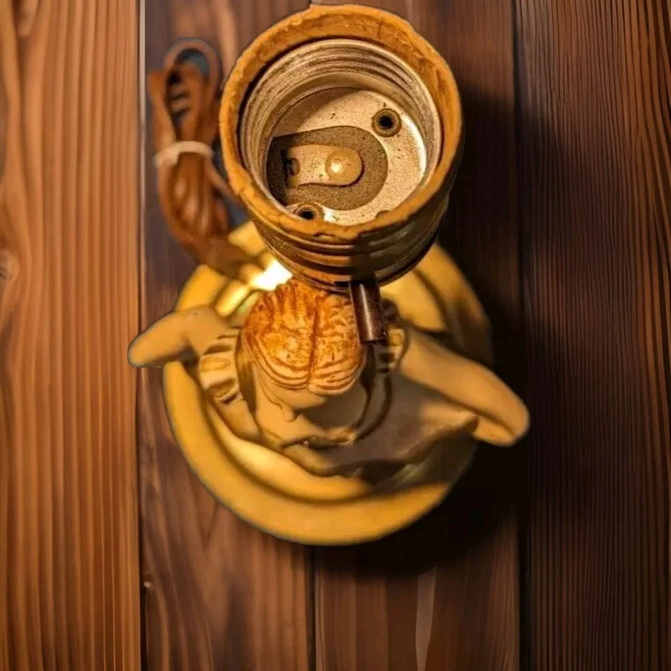 Lampe figurine ballerine vintage 1940-50 chalkware laiton 31cm - 8