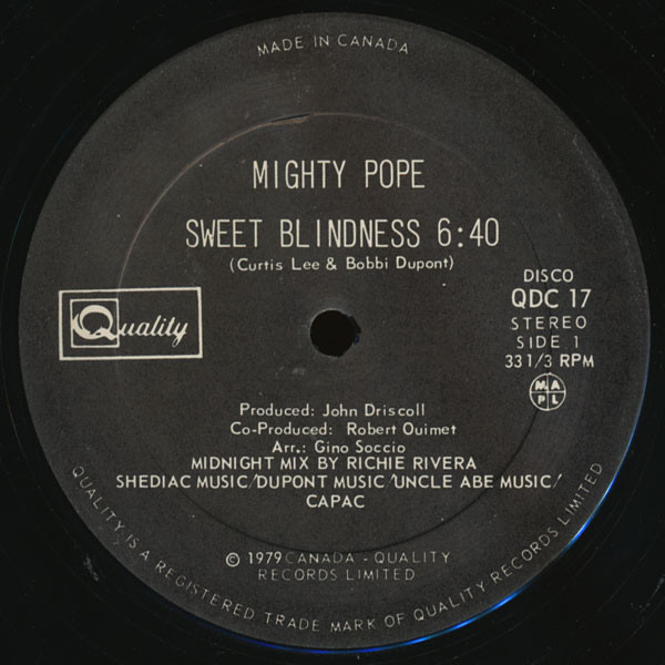 Sweet Blindess / Because the night