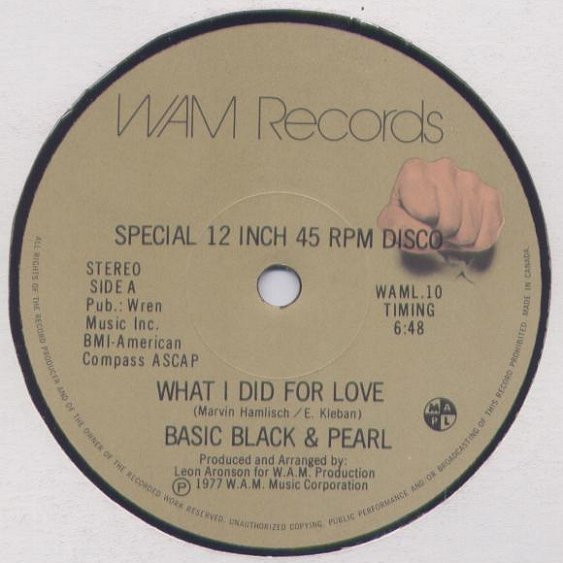 What I Did For Love