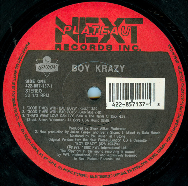 Good Times With Bad Boys / That's What Love Can Do - Singles