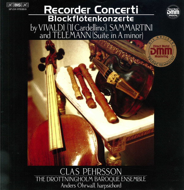 Clas Pehrsson, The Drottningholm Baroque Ensemble, Anders Öhrwall - Recorder Concerti = Blockflötenkonzerte