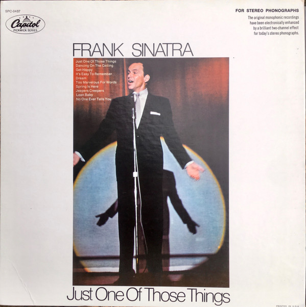 Pochette de l'album Just One Of Those Things par Frank Sinatra (1969)