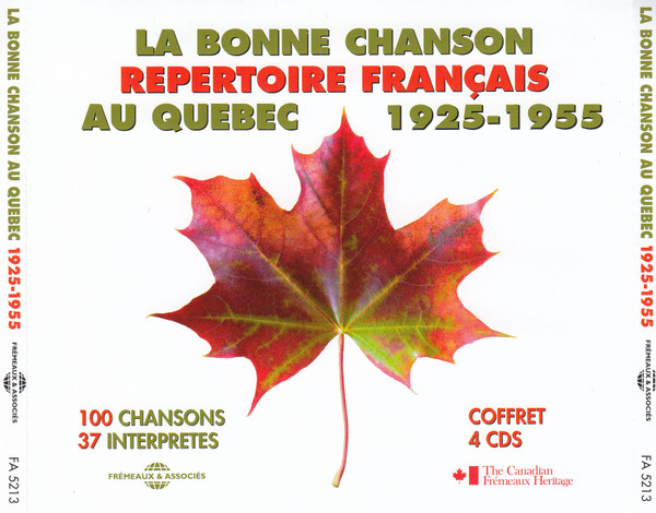 La Bonne Chanson Au Québec 1925-1955