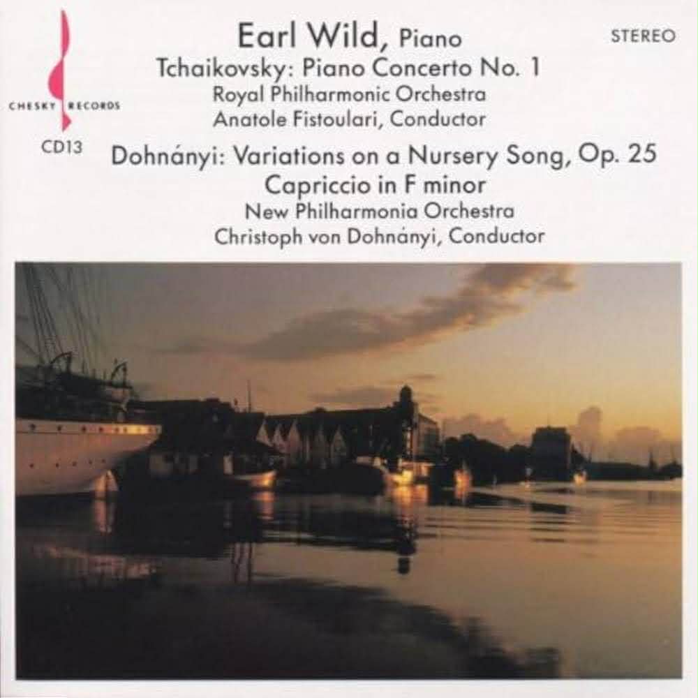 Album cover Tchaikovsy: Piano concerto No.1 by analote fistoulari (1988)