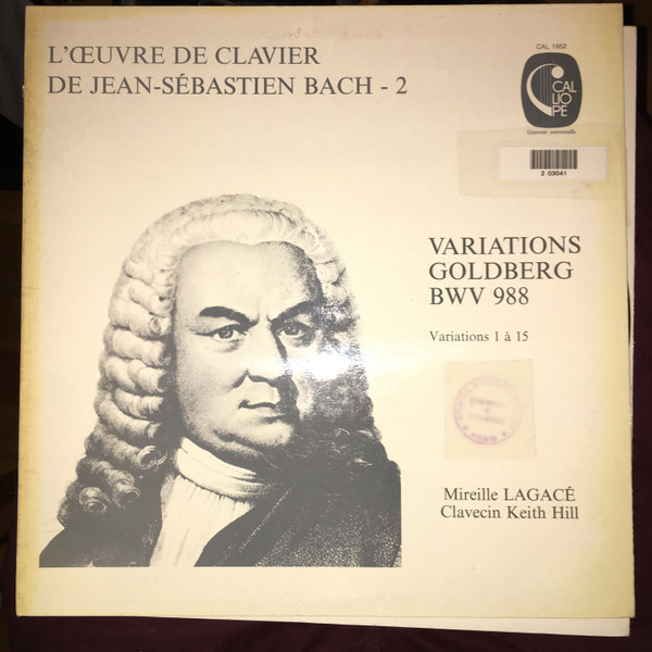 L'Oeuvre De Clavier De Jean-Sébastien Bach - Vol.2 Variations Goldberg, BWV 988, 1 à 15