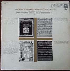 The Music Of Salamone Rossi, Hebreo Of Mantua