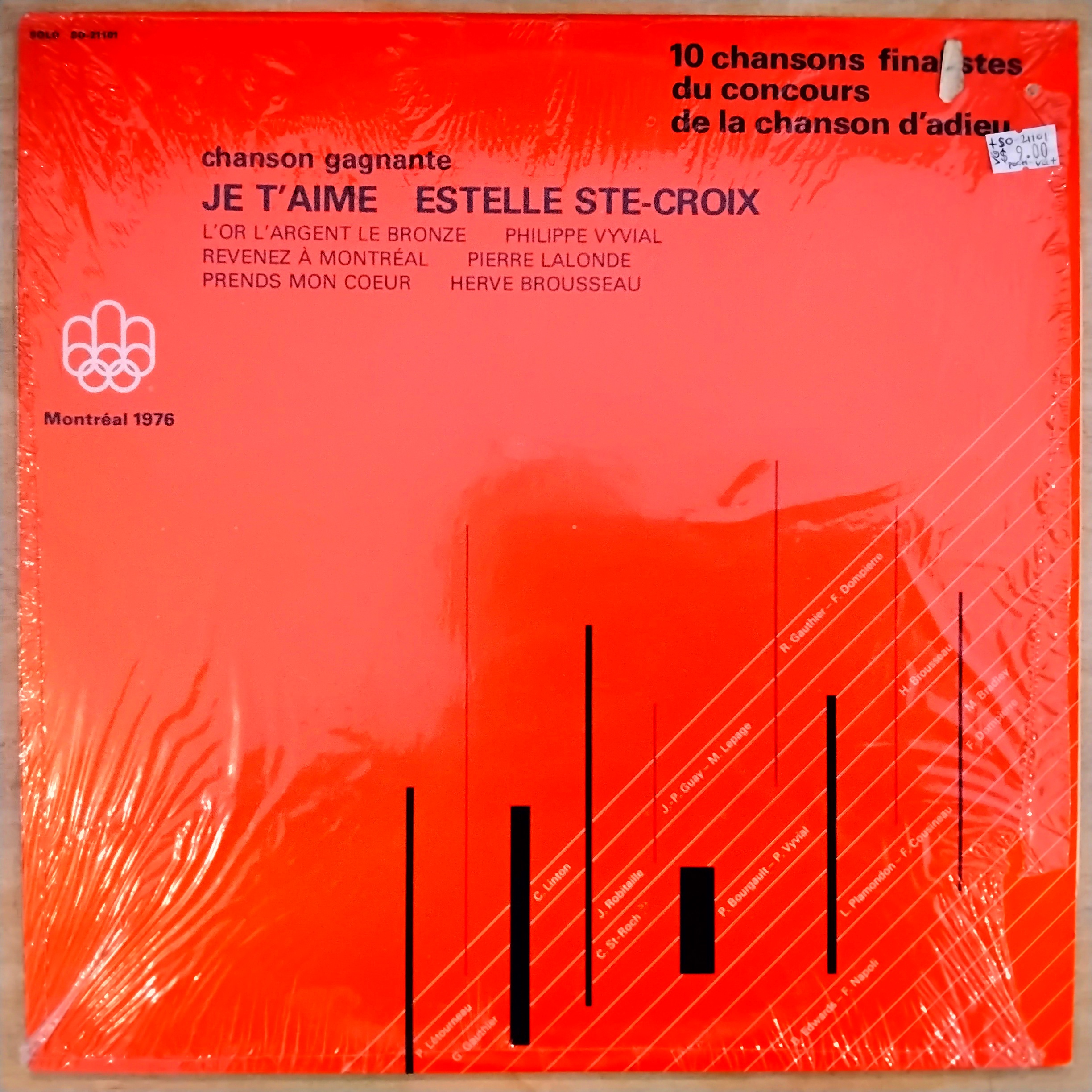 Montréal 1976 10 Chansons Finalistes Du Concours De La Chanson D'Adieu